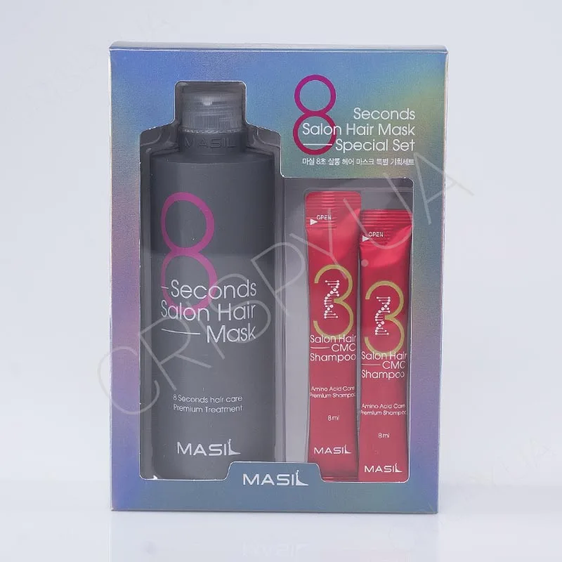 Відновлююча маска та шампунь для волосся купити - Masil 8 Seconds Salon Hair Set корейська косметика