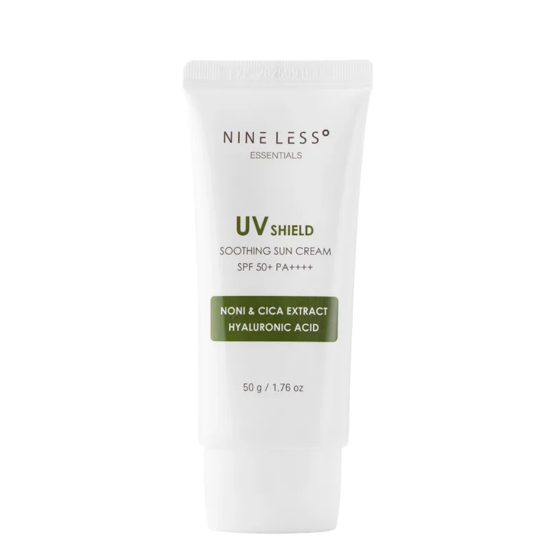 NINE LESS Essentials UV Shield Soothing Sun Cream SPF 50+ PA++++ 50 мл — Сонцезахисний крем з центеллою