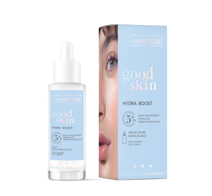 Зволожуюча сироватка для обличчя Bielenda Good Skin Hydra Boost Moisturizing Face Serum з гіалуроновою кислотою, 30 мл