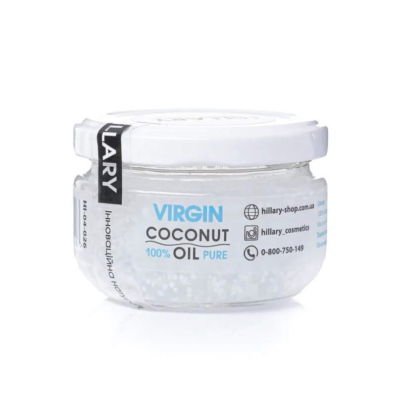 Нерафінована кокосова олія Hillary VIRGIN COCONUT OIL