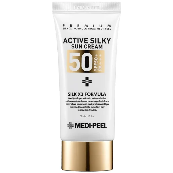 MEDI-PEEL Active Silky Sun Cream SPF50+PA+++ - Сонцезахисний крем
