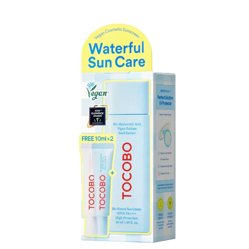 Tocobo Bio Watery Sun Cream + Deluxe Set — Набір сонцезахисних зволожуючих кремів SPF50+
