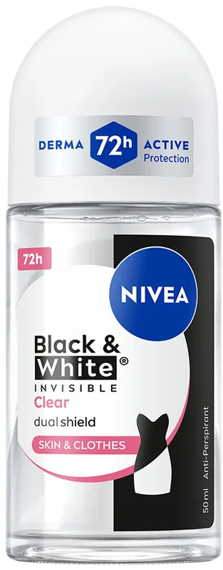 Антиперспірант Nivea Чорне та біле Невидимий прозорий кульковий 50 мл