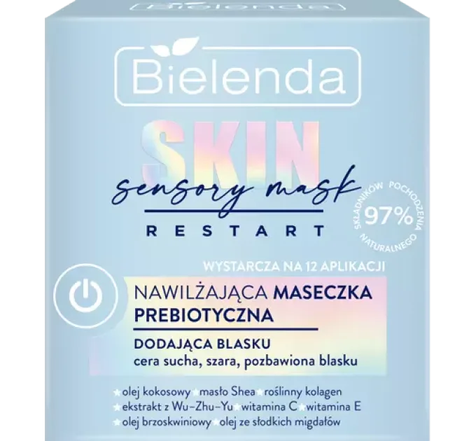 Зволожувальна пребіотична маска для обличчя, яка надає сяйва - Skin Restart Sensory Mask (пом'ята упаковка)