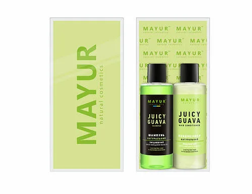 9.17 Подарунковий набір для догляду за волоссям натуральний "Sweet guava" (шампунь, кондиціонер) TM Mayur