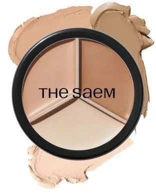 The Saem Cover Perfection Triple Pot Concealer – палетка консилерів 02 Contour Beige