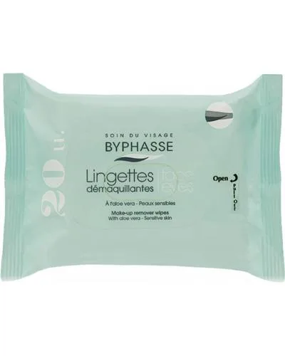 Make-up Remover Wipes Aloe Vera Sensitive Skin Очищуючі серветки - Byphasse