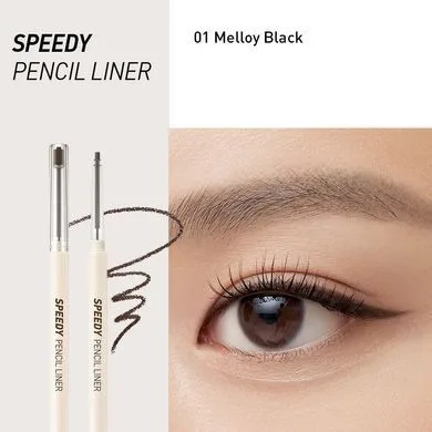 PERIPERA Speedy Pencil Line – тонкий олівець для очей 01 Melloy Black