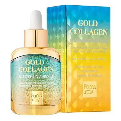 Сироватка для обличчя із золотом і колагеном - FarmStay Gold Collagen Nourishing Ampoule, 35 мл