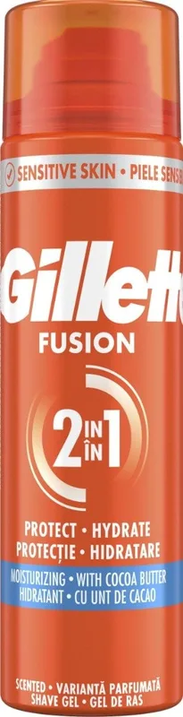 Гель для гоління Gillette Fusion зволожувальний, 200 мл