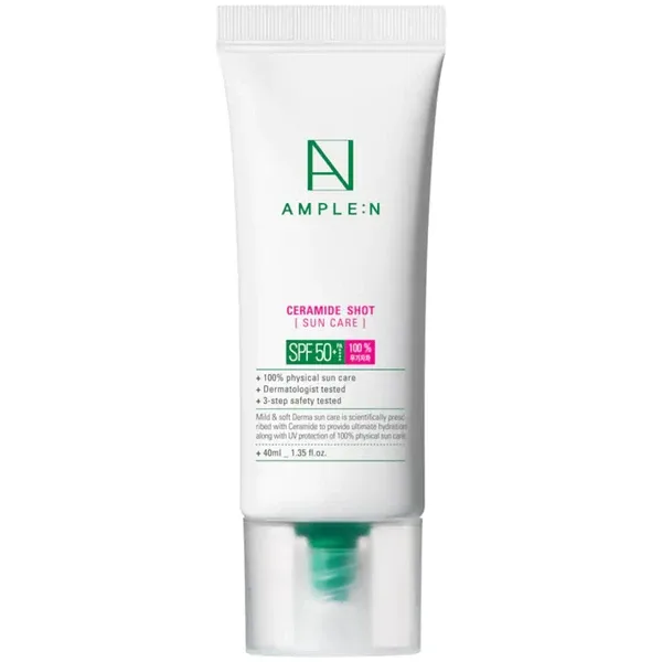 Ample:N Ceramide Shot Sun Care SPF 50+/PA++++ - Сонцезахисний крем з церамідами