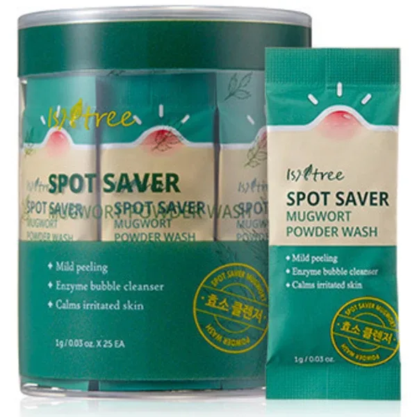 ISNTREE Spot Saver Mugwort Powder Wash - Ензимна пудра для вмивання з полином