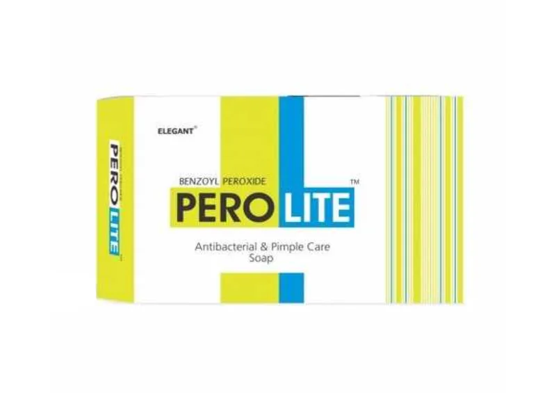 Мило проти акне з бензоїл пероксидом PEROLITE Benzoyl Peroxide Antibacterial & Pimple Care Soap 75 г