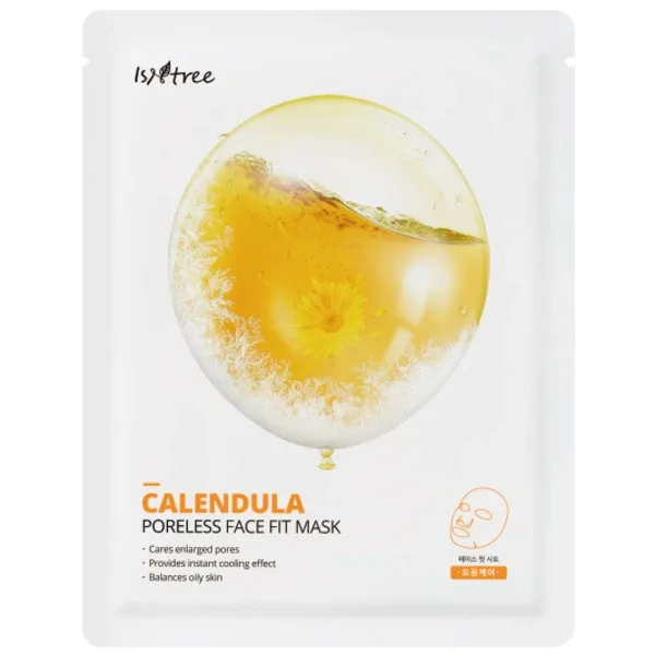 ISNTREE Calendula Poreless Face Fit Mask - Тканинна маска з календулою