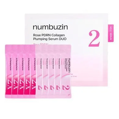 Набір пробників сироваток - NUMBUZIN No.2 Rose PDRN Collagen Plumping Serum Duo, 10 шт. по 1.2 мл