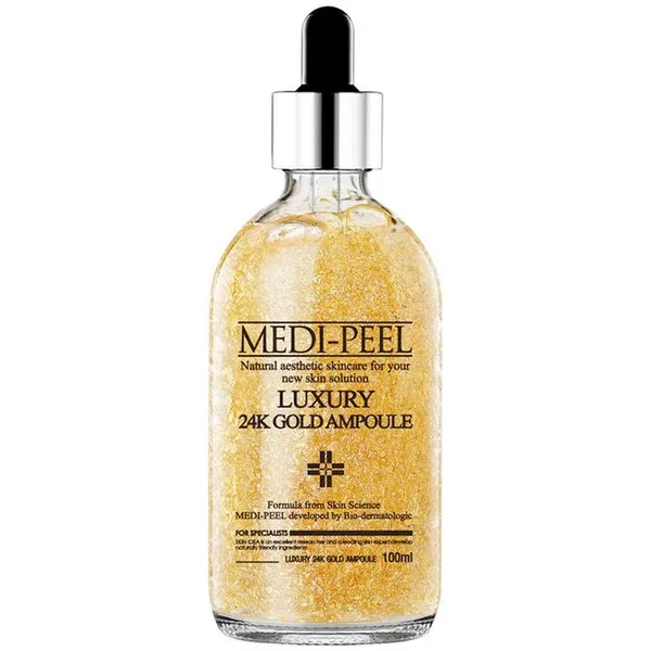 Антиоксидантна сироватка із золотом для сяйва та пружності шкіри - Medi Peel Luxury 24K Gold Ampoule, 100 мл