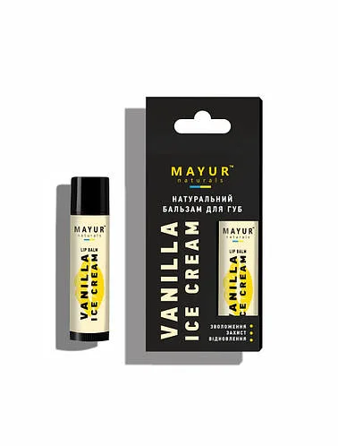 Натуральний бальзам для губ "Ваніль" TM Mayur 5 г