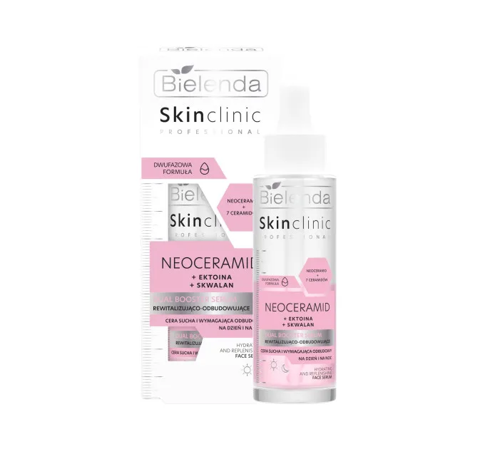 Подвійна зволожуюча та відновлююча сироватка-бустер НЕОКЕРАМІД — SKIN CLINIC PROFESSIONAL