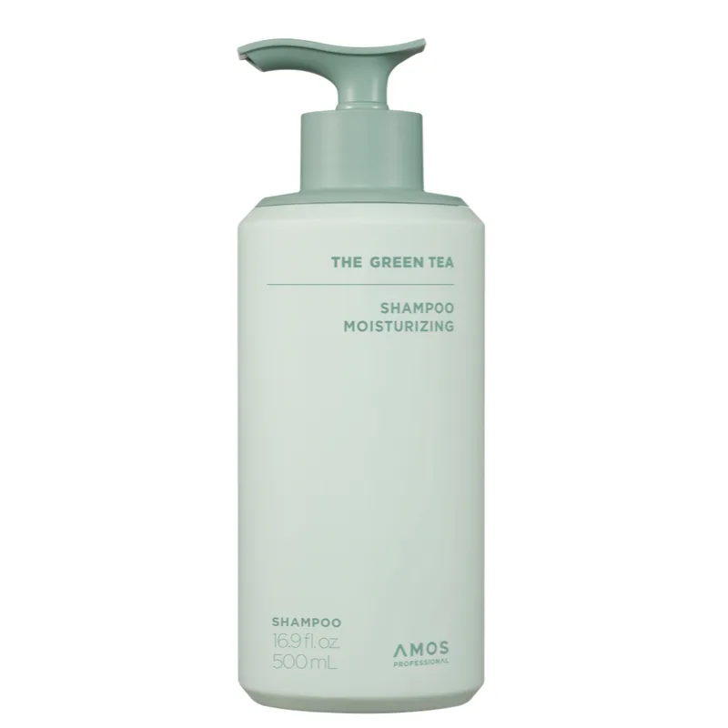Amos Professional The Green Tea Shampoo Moisturizing 500 мл — Шампунь із зеленим чаєм для нормальної та сухої шкіри голови