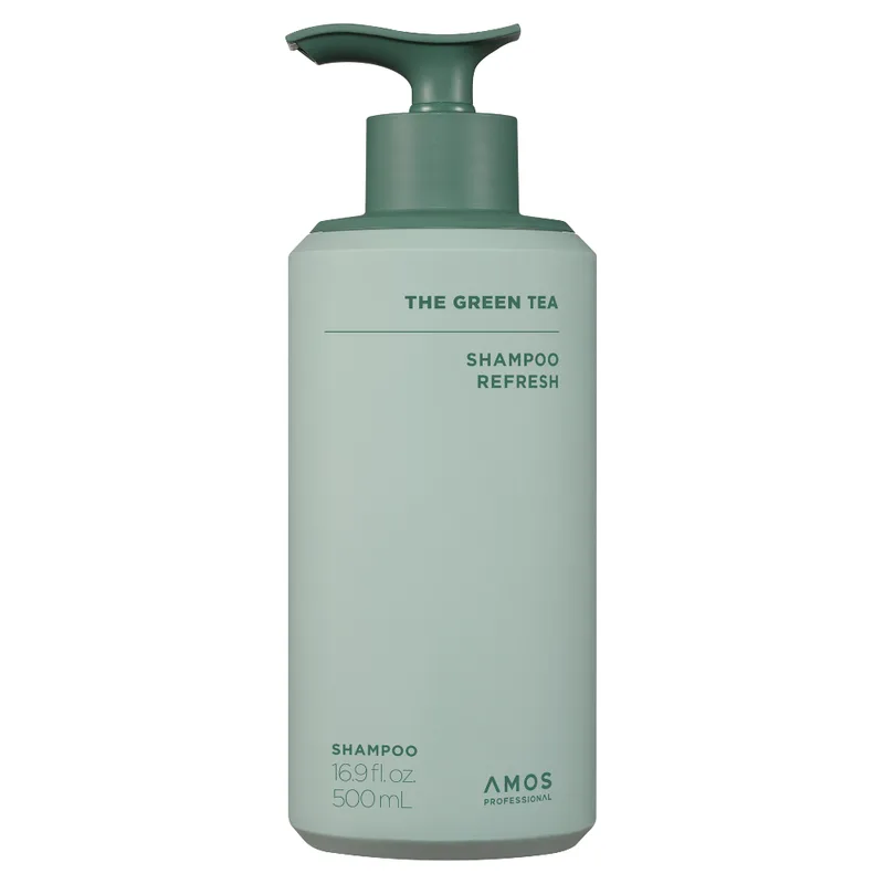 Amos Professional The Green Tea Shampoo Refresh 500 мл — Шампунь із зеленим чаєм для жирної шкіри голови