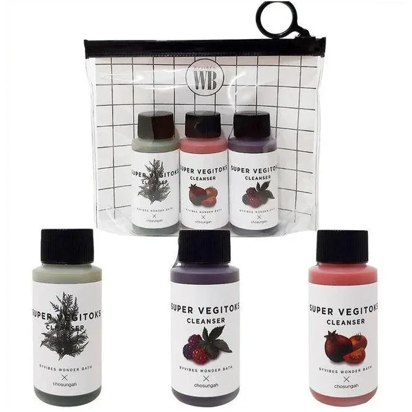 Wonder Bath Super Vegitoks Cleaner 3type Set - Набір очищуючих детокс-гелів