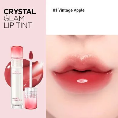 CLIO Crystal Glam Tint – сяючий тінт для губ 001 Vintage Apple
