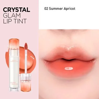 CLIO Crystal Glam Tint – сяючий тінт для губ 002 Summer Apricot