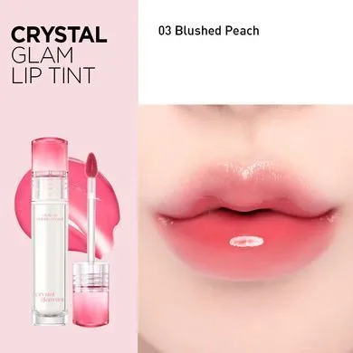 CLIO Crystal Glam Tint – сяючий тінт для губ 003 Blushed Peach