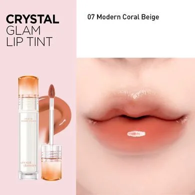 CLIO Crystal Glam Tint – сяючий тінт для губ 007 Modern Coral Beige