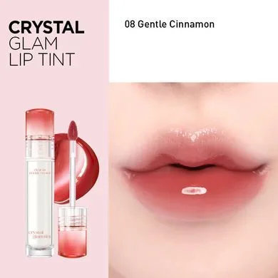 CLIO Crystal Glam Tint – сяючий тінт для губ 008 Gentle Cinnamon