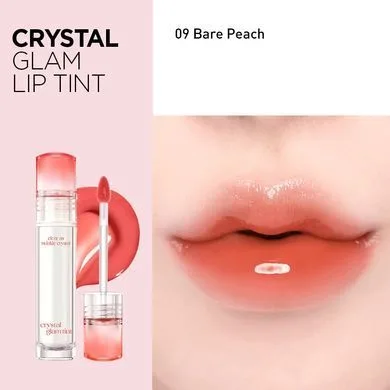 CLIO Crystal Glam Tint – сяючий тінт для губ 009 Bare Peach