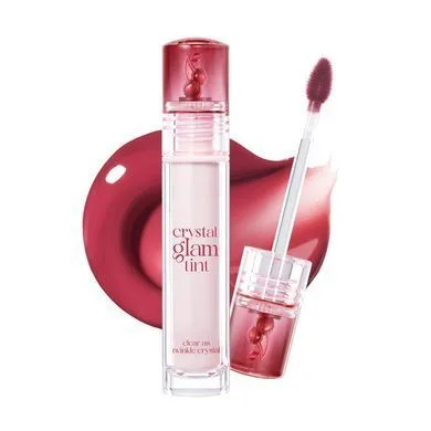 CLIO Crystal Glam Tint – сяючий тінт для губ 28 Dry Cherry