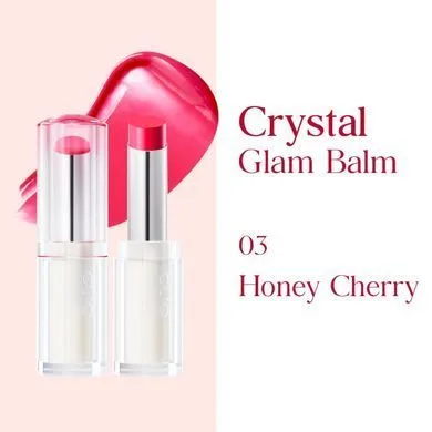 CLIO Crystal Glam Balm – сяючий бальзам для губ 03 Honey Cherry