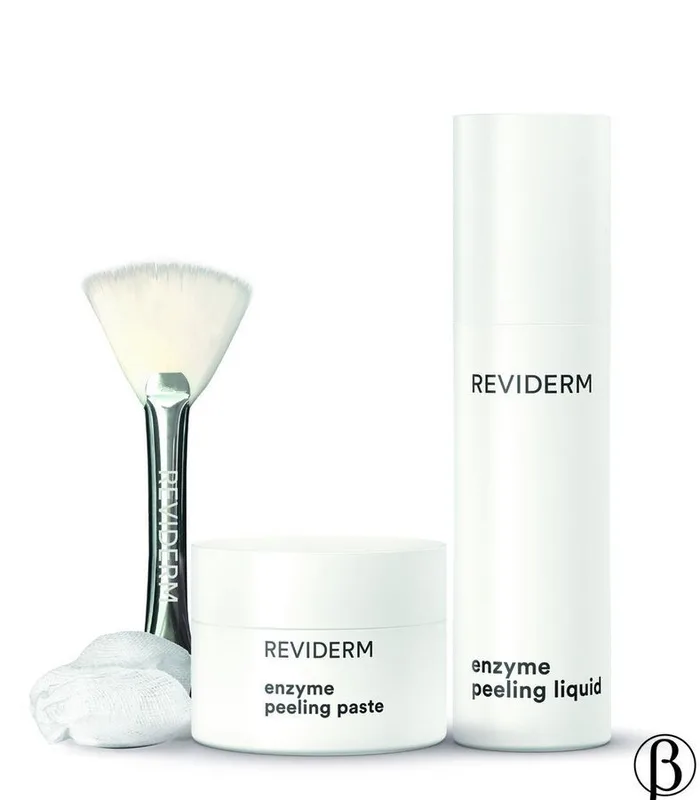 enzyme peeling duo (enzyme liquid & paste + brush, pagasling swab & spatula) | Набір-дует Ензимний пілінг REVIDERM
