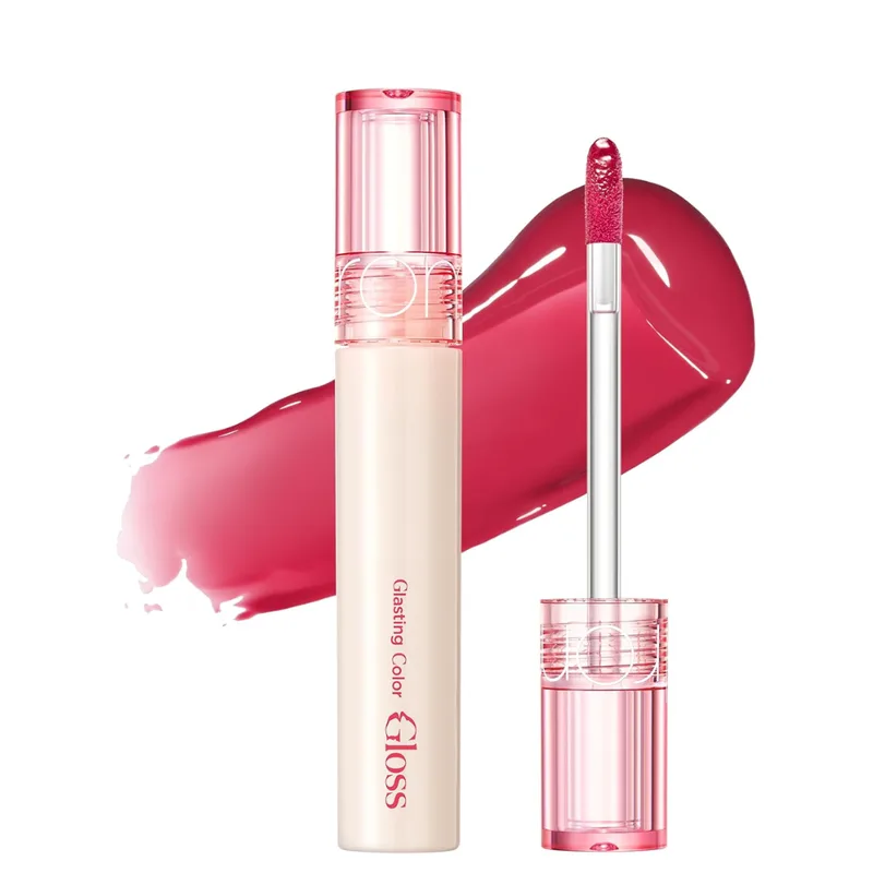 Rom&nd Glasting Color Gloss 08 Cherry Up — Стійкий блиск для ефекту скляних губ в холодному вишнево-червоному відтінку