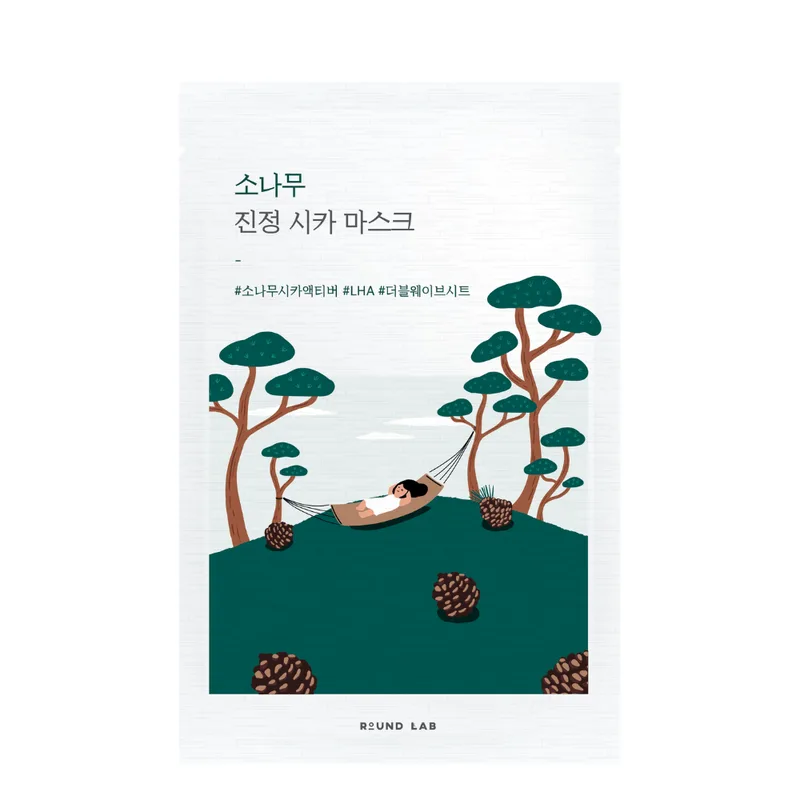 Round Lab Pine Calming Cica Mask Sheet — Заспокійлива тканинна маска з екстрактами голок сосни