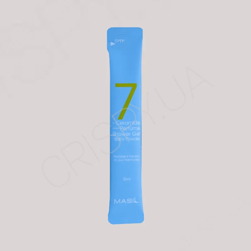 Пробник парфумованого гелю для душу з церамідами MASIL 7 CERAMIDE PERFUME SHOWER GEL (BABY POWDER) - 8 мл