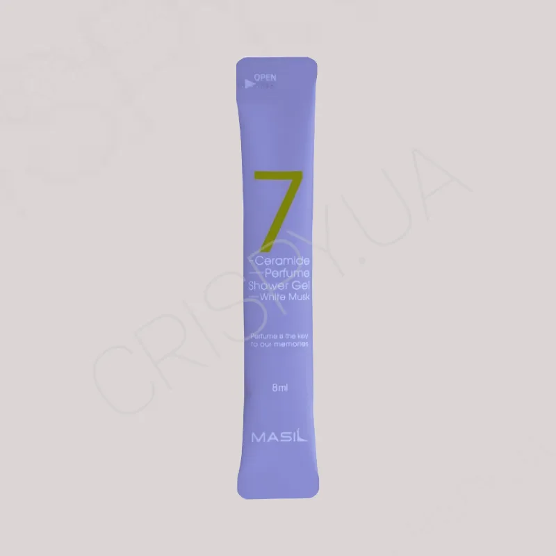Пробник парфумованого геля для душу з церамідами MASIL 7 CERAMIDE PERFUME SHOWER (WHITE MUSK) - 8 мл
