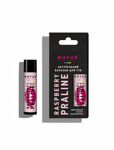 Натуральний бальзам для губ "Малина" TM Mayur 5 г
