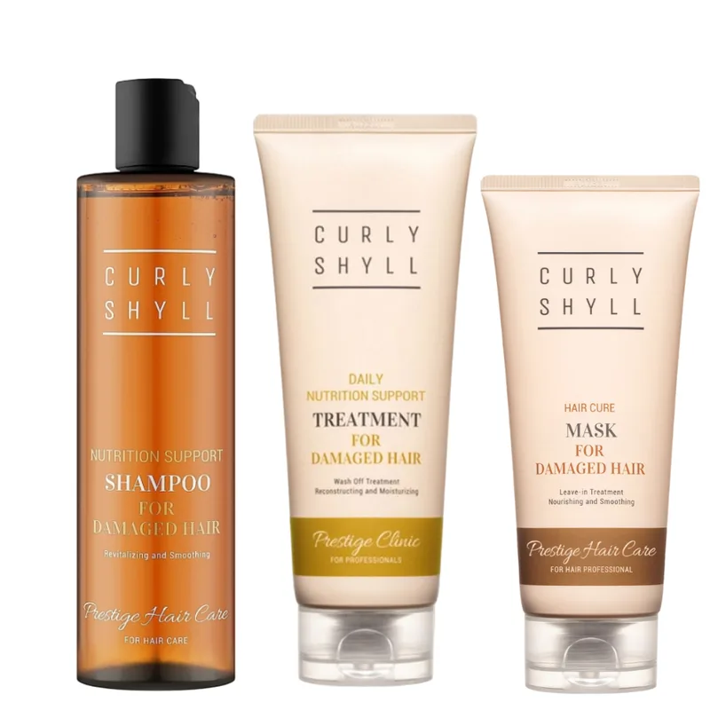 Набір для дуже пошкодженого волосся Curly Shyll Nutrition Support: шампунь, маска, бальзам