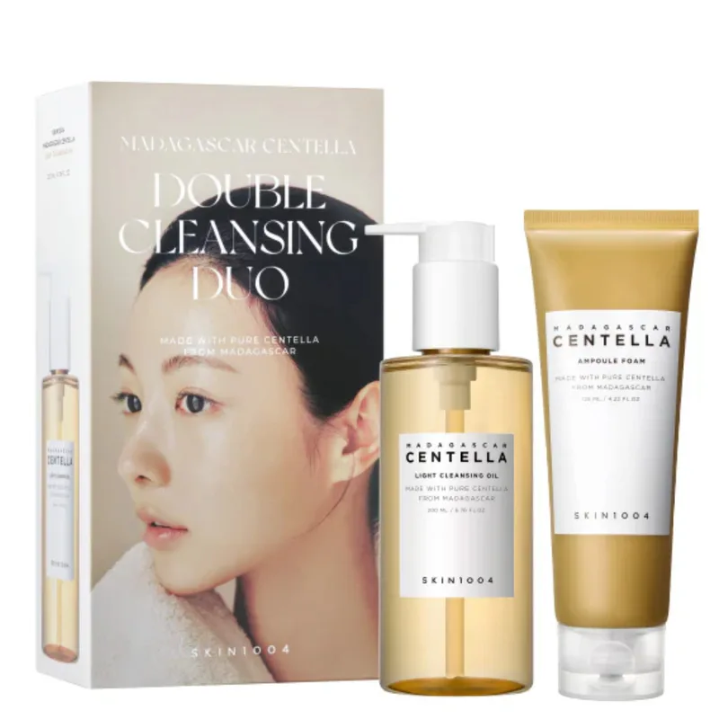 SKIN1004 Madagascar Centella Double Cleansing Duo — Набір для двоетапного очищення з центеллою (гідрофільна олія + кремова пінка)