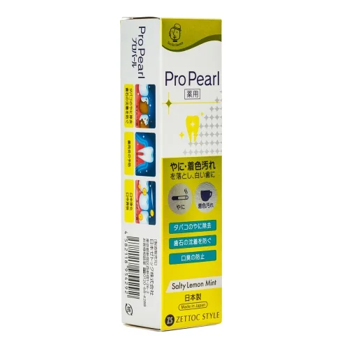 Відбілююча зубна паста зі смаком лимона і м яти 100 мл Nippon Zettoc Style Pro Pearl Salty Lemon Mint Toothpaste