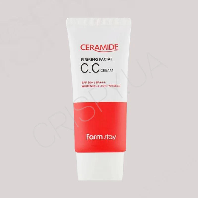 СС крем для обличчя з керамідами FARMSTAY CERAMIDE FIRMING FACIAL CC CREAM SPF 50+ - 50 мл