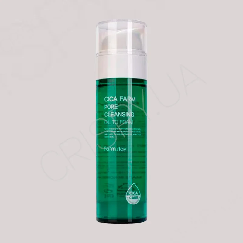 Гідрофільна олія-пінка з екстрактом центели FARMSTAY CICA FARM PORE CLEANSING OIL TO FOAM - 115 мл