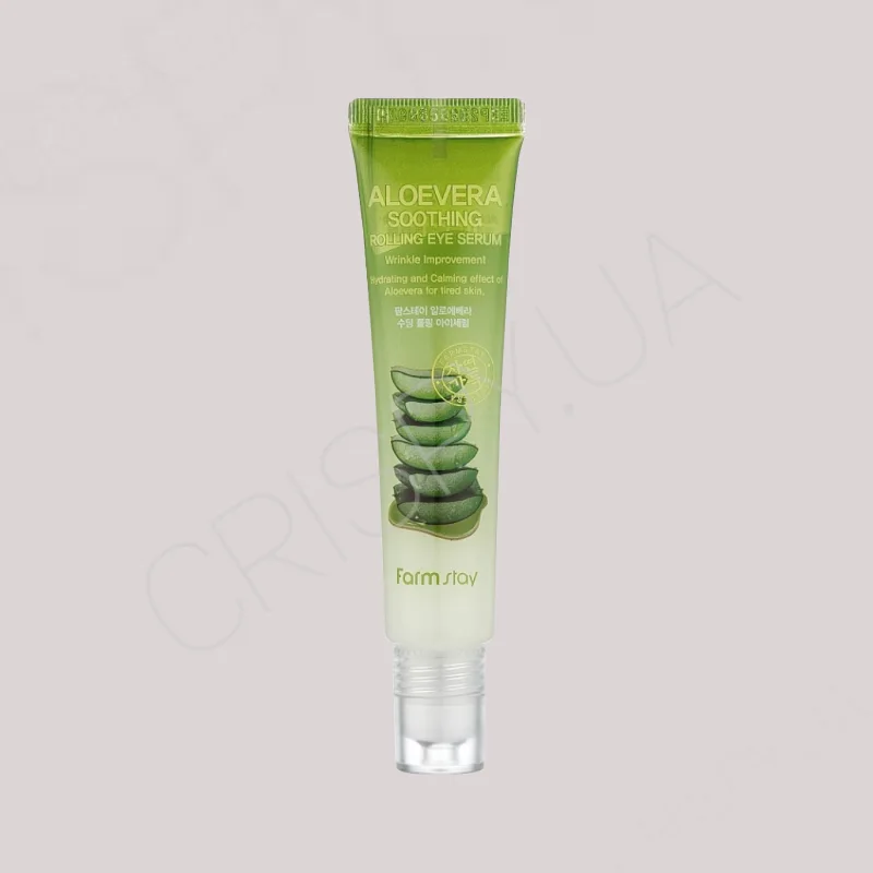 Сироватка-ролер для шкіри навколо очей з екстрактом алое FARMSTAY ALOEVERA SOOTHING ROLLING EYE SERUM - 25 мл