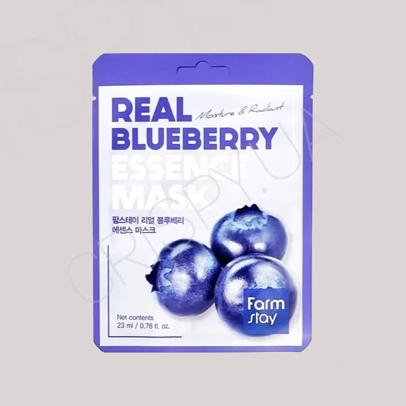Тканинна маска для обличчя з екстрактом чорниці FARMSTAY REAL BLUEBERRY ESSENCE MASK - 23 мл