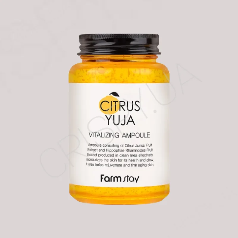 Ампульна сироватка з екстрактом юдзу FARMSTAY CITRUS YUJA VITALIZING AMPOULE - 250 мл