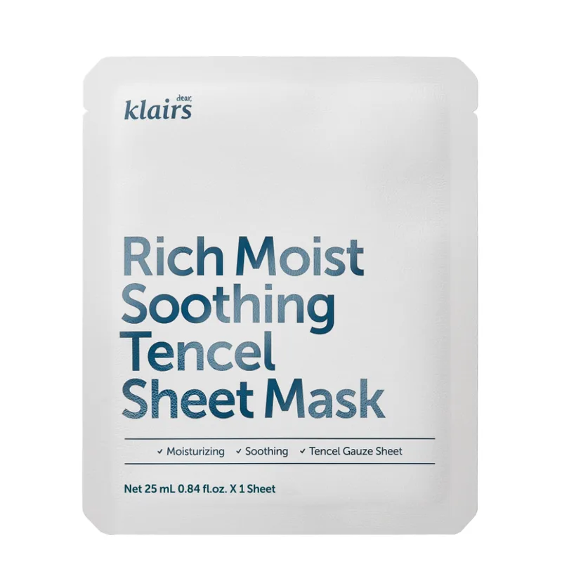 Dear Klairs Rich Moist Soothing Tencel Sheet Mask — Відновлююча тканинна маска