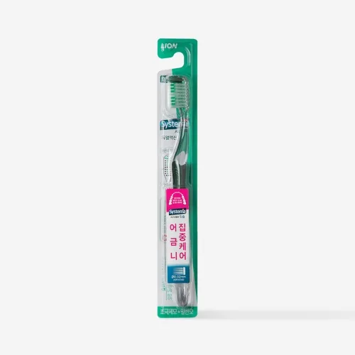 Зубна щітка глибоке очищення середня жорсткість Lion Systema Toothbrush Dual Action