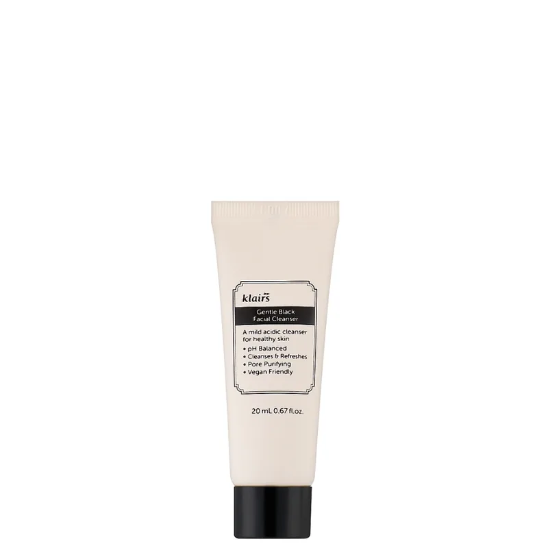 Dear Klairs Gentle Black Facial Cleanser 20 мл — М’яка пінка з чорним трюфелем